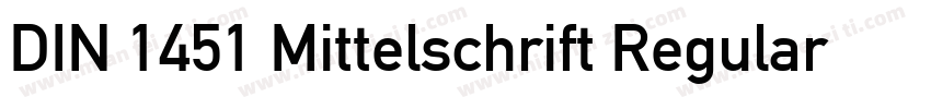 DIN 1451 Mittelschrift Regular字体转换